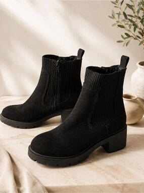 NOBO Suede Lug Sole Chelsea Boots | Model Off Duty Downtown Edge | Bundle & Save